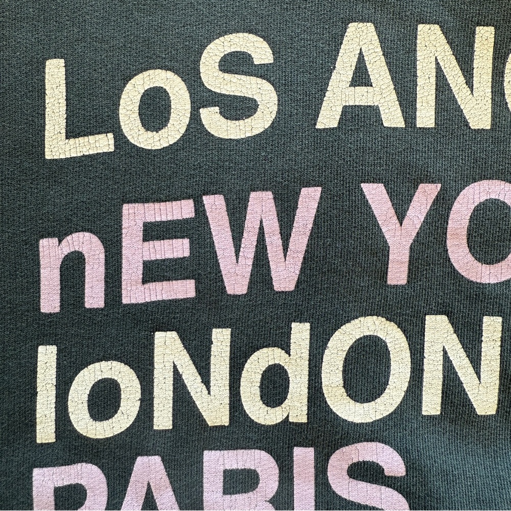 Anine Bing City Love Graphic Sweatshirt Charcoal Gray Pullover Womens XS - Picture 4 of 8